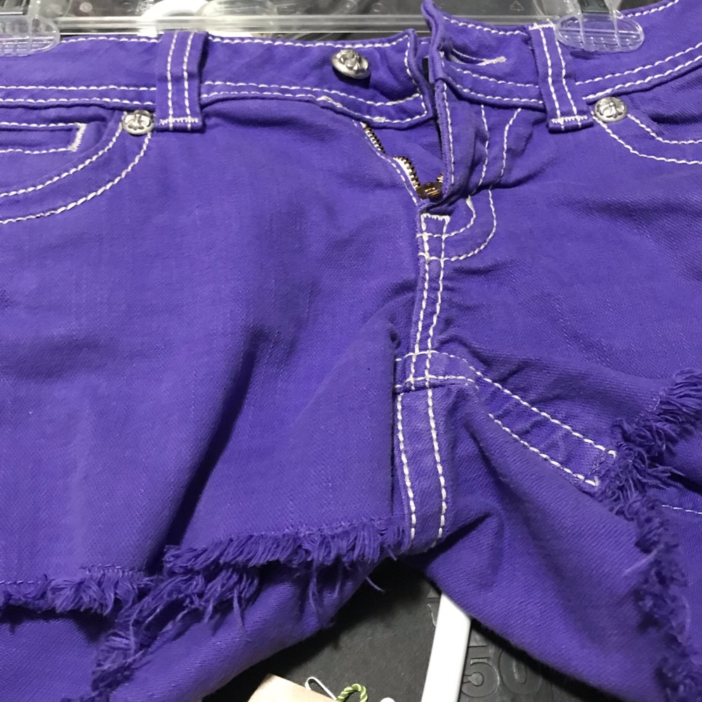 Miss Me colored denim shorts